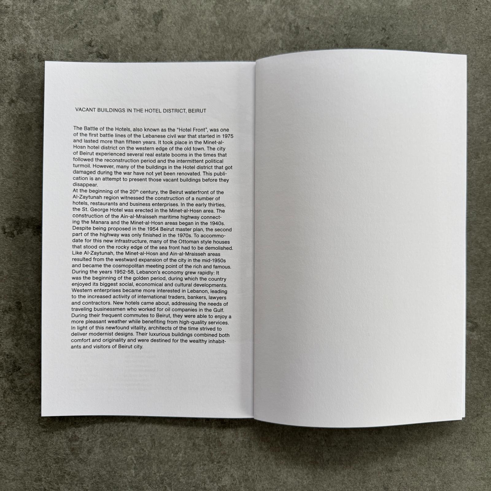 Lara Almarcegui | Vacant Buildings in the Hotel District, Beirut - KaPaBooks