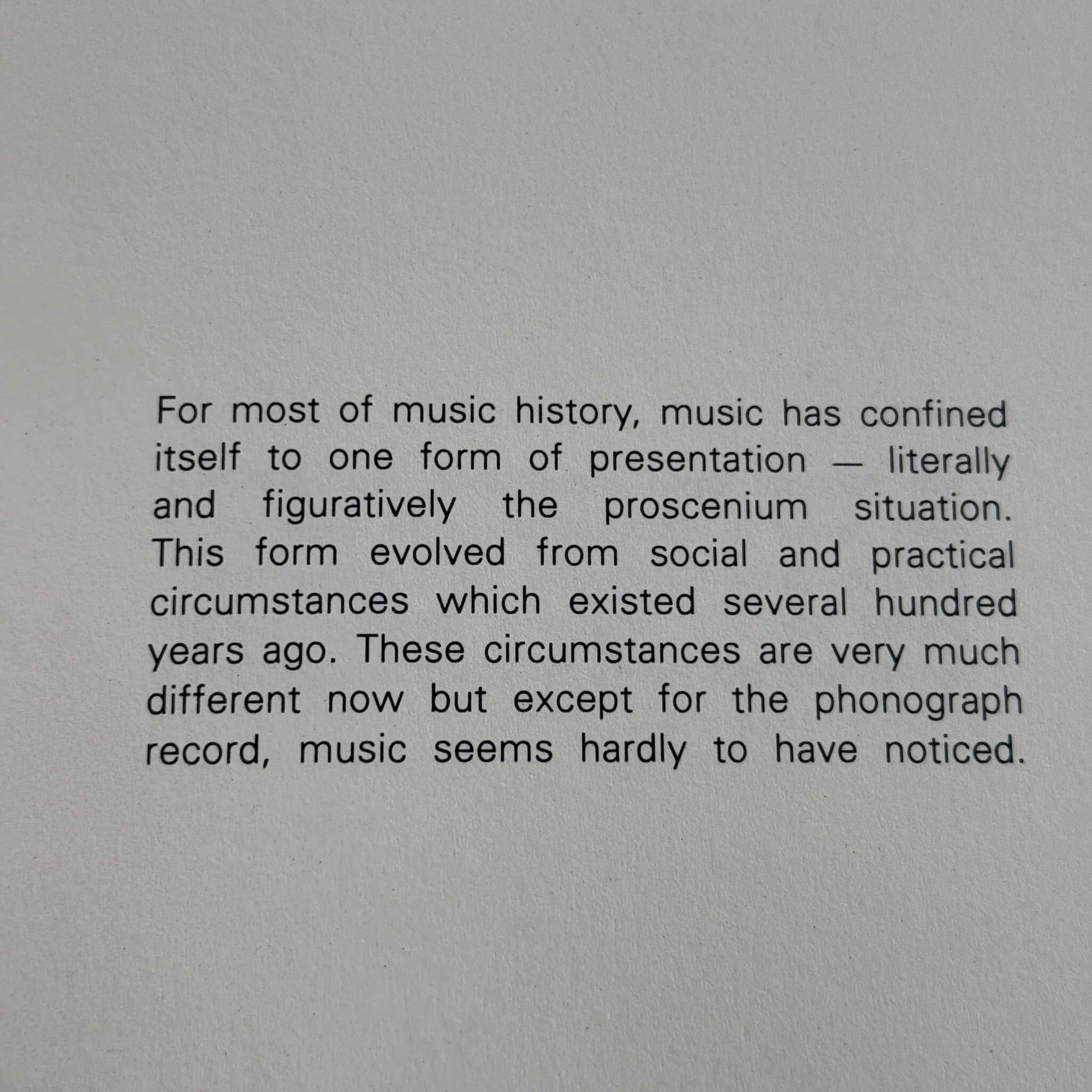 Max Neuhaus | Program Notes - KaPaBooks