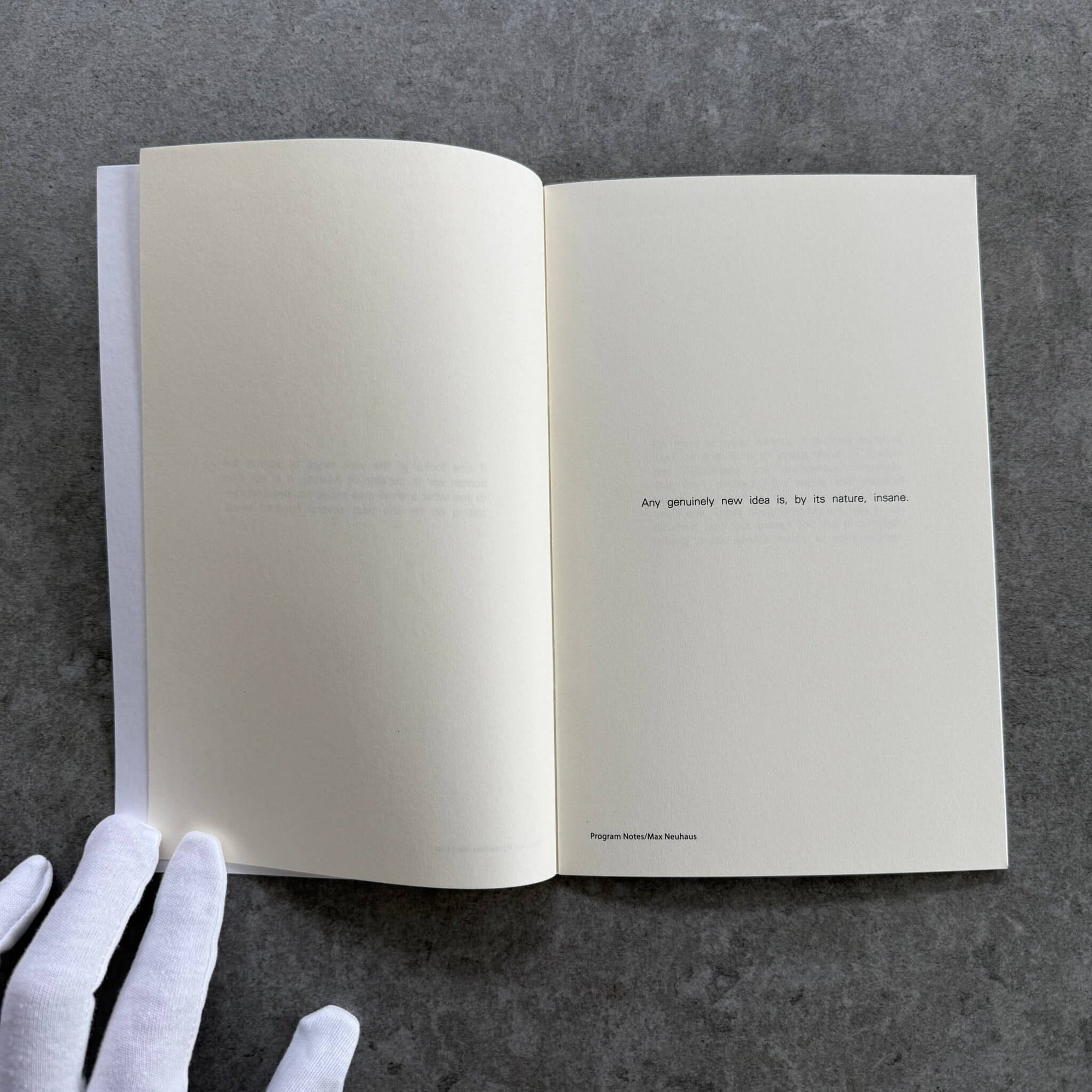 Max Neuhaus | Program Notes - KaPaBooks