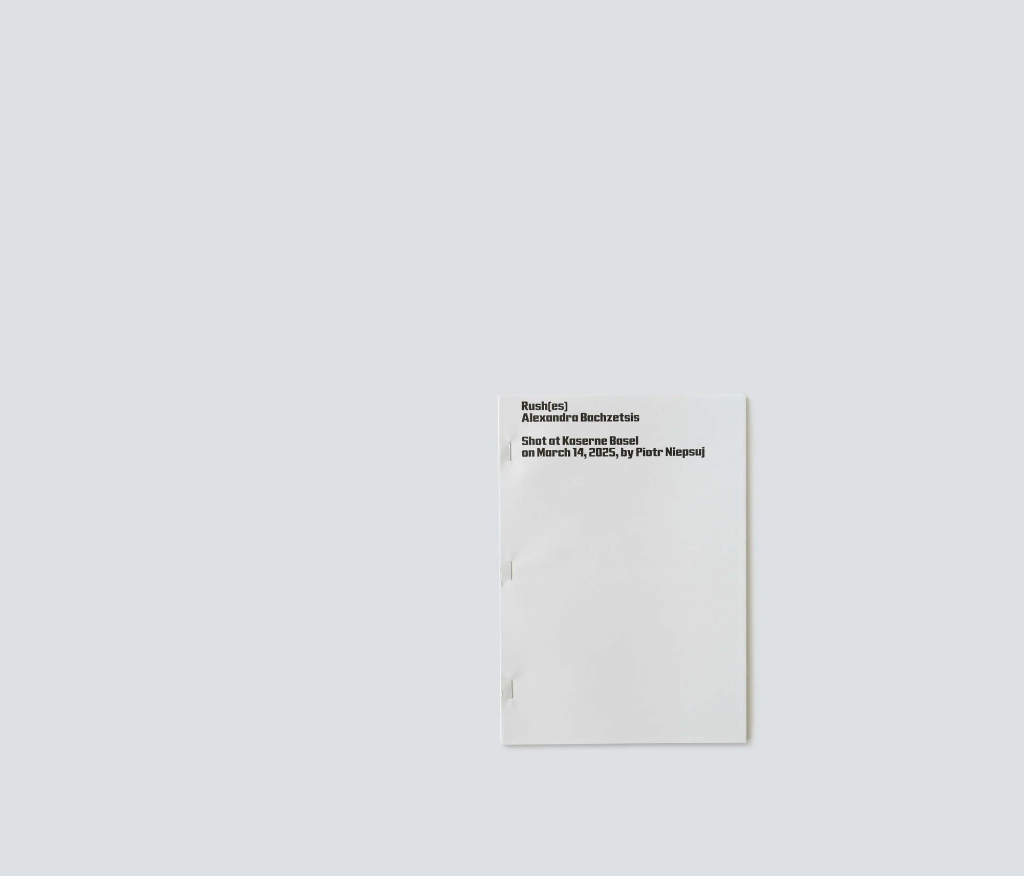 Alexandra Bachzetsis | Rush(es) - KaPaBooks