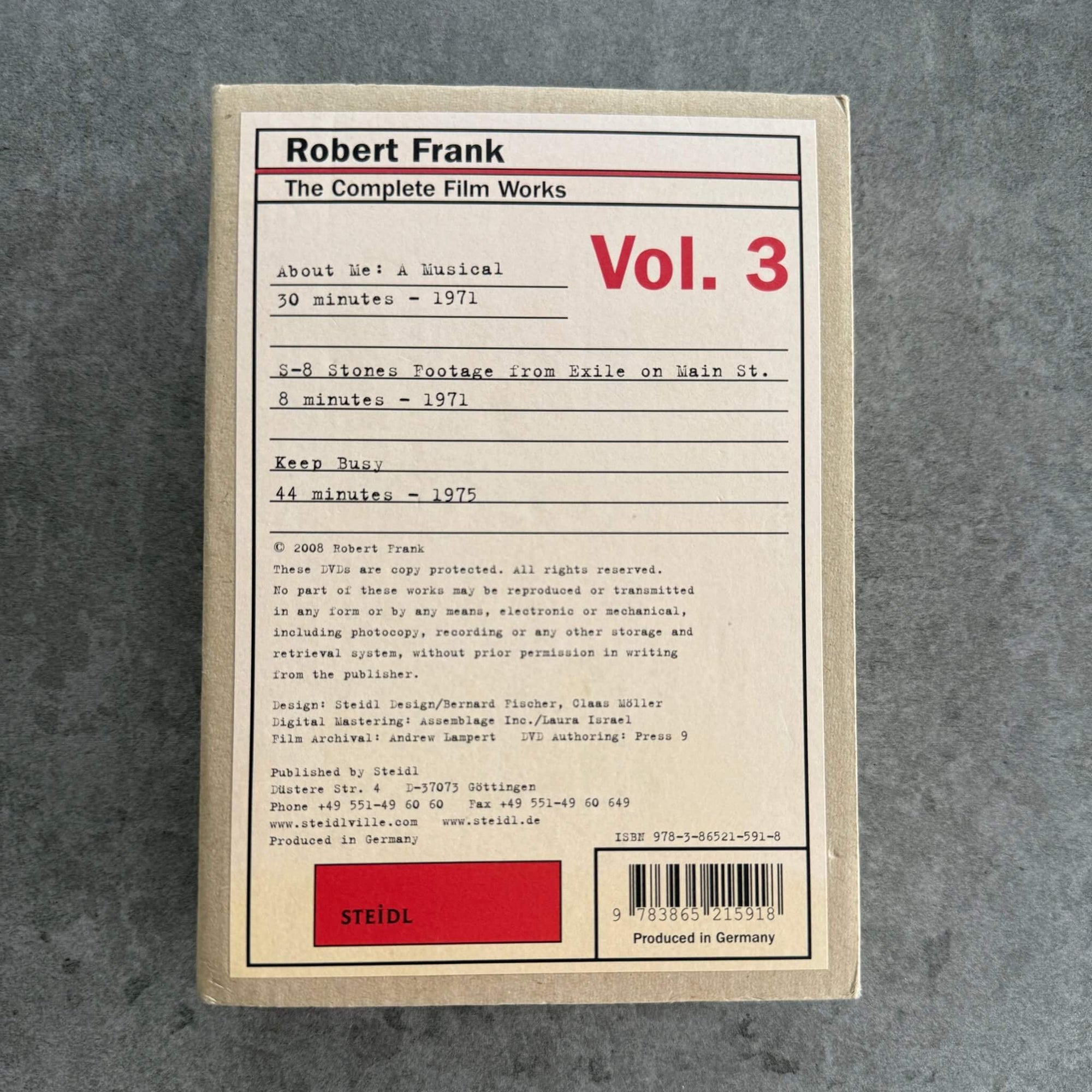 Robert Frank | The Complete Film Works - vol 3 - KaPaBooks